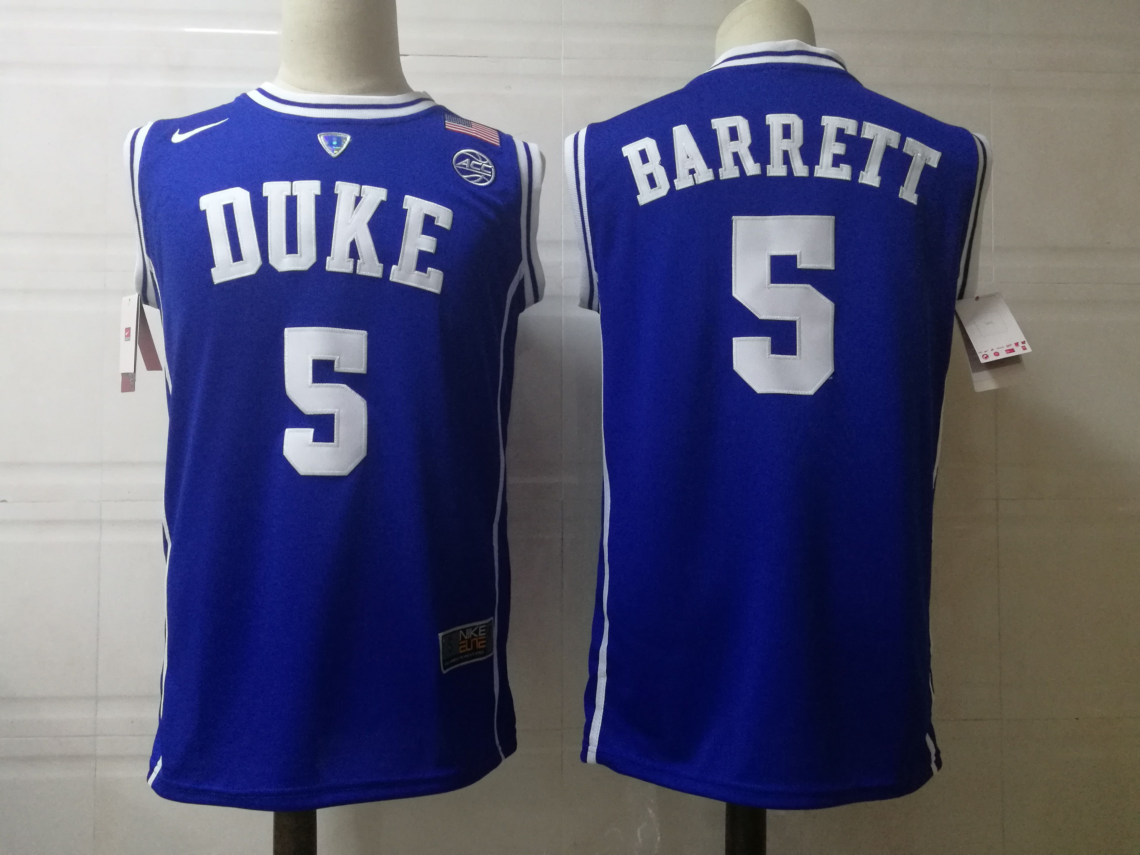 Men Duke Blue Devils #5 Barrett Blue Nike 2025 NCAA Jersey